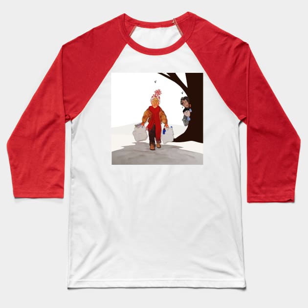 Home Alone Art Baseball T-Shirt by Le petit fennec